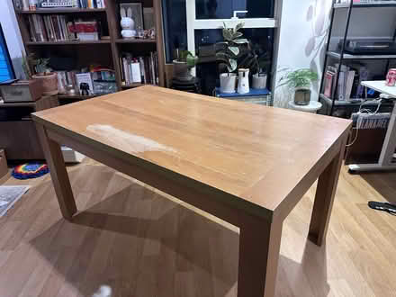 Photo of free Heavy Modern Wooden Dining Table (Needs Refinishing) (Woodberry Down Estate N4) #2