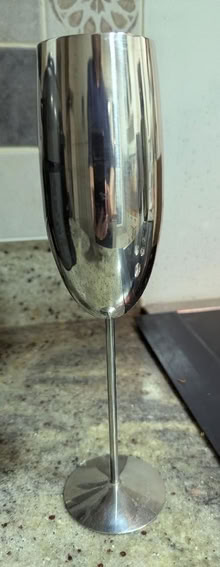 Photo of free 4 metal flute glasses (Grangeway area NN10) #2