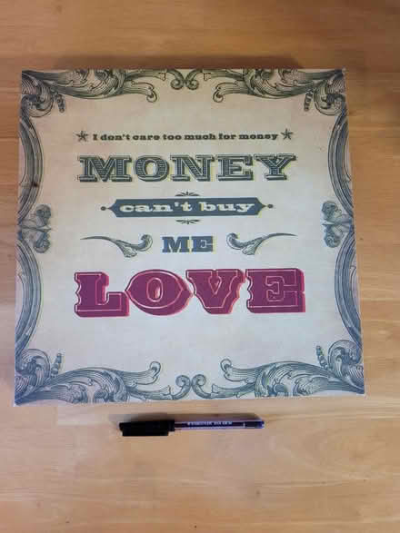 Photo of free Money can't buy me love canvas (Ballyclare BT39) #1