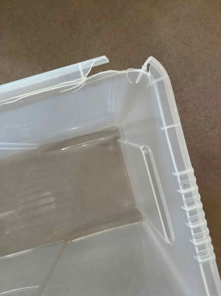 Photo of free 133L plastic storage box (damaged) (RG40 Central Wokingham) #4