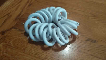 Photo of free Wooden curtain pole rings, white #3 (East Peckham, Kent TN12) #1