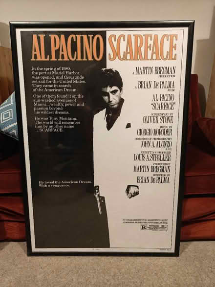 Photo of free Scarface Movie Poster (Whetstone N20) #1