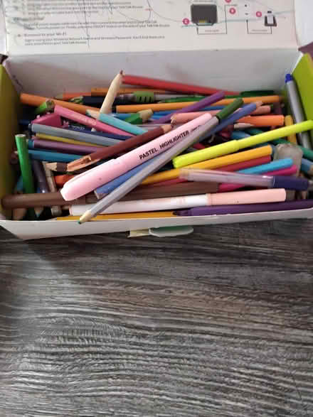 Photo of free Box of crayons etc (Carnforth LA5) #1