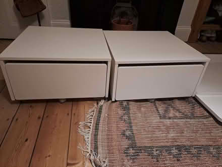 Photo of free Ikea single sklat bed with two under bed drawers on wheels (Shacklewell N16) #3