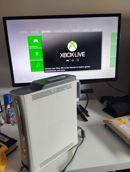 Photo of free Xbox 360 with steering wheels. (Whitnash CV31) #1