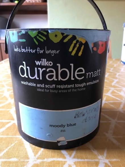 Photo of free About 2 litres of matt blue paint (Fairfield LA1) #1