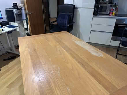 Photo of free Heavy Modern Wooden Dining Table (Needs Refinishing) (Woodberry Down Estate N4) #3