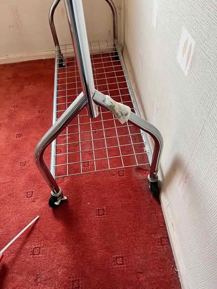 Photo of free 5ft metal coat rail on wheels (OL7 Ashton) #3
