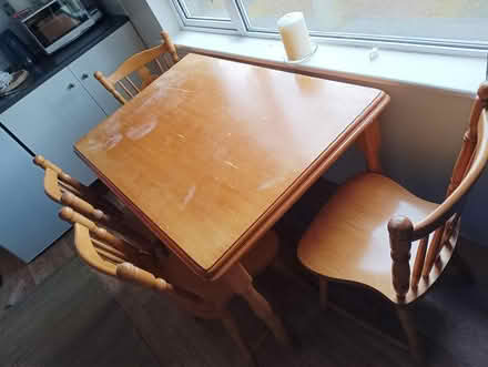 Photo of free Solid wood table and chairs (Maynooth, near train station) #2