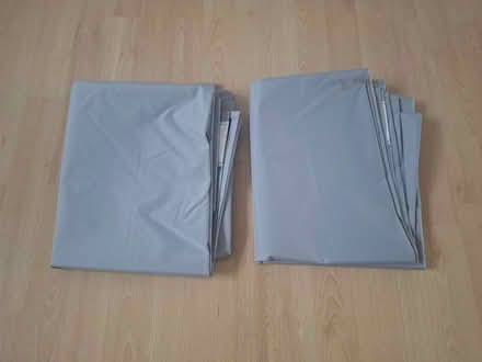 Photo of free Pair of large, light grey temporary black-out curtains (Kennington OX1) #1