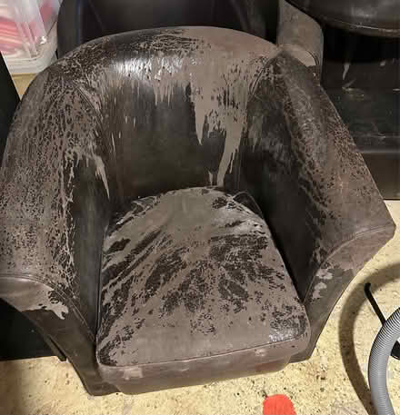 Photo of free Leather tub chair x 3 to restore (Gillingham, Kent, ME7 4AF) #1