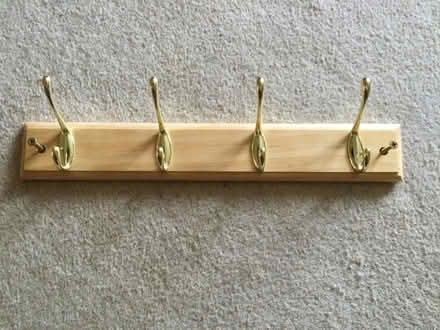 Photo of free Wooden coat rack with 4 hooks (Amersham Common HP7) #1