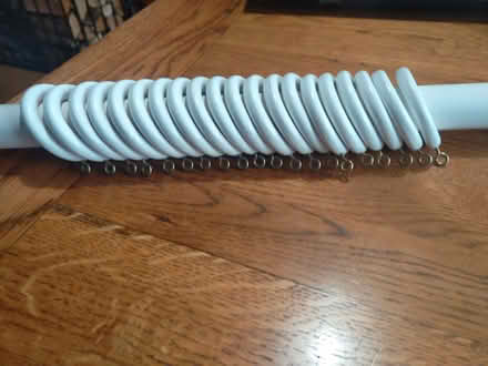 Photo of free Wooden curtain pole rings,white (East Peckham, Kent TN12) #1