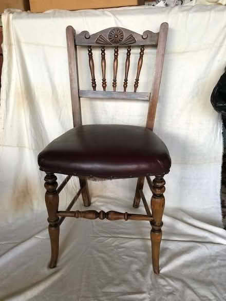 Photo of free Chair with rexine cover in puple (Paley Street SL6) #1