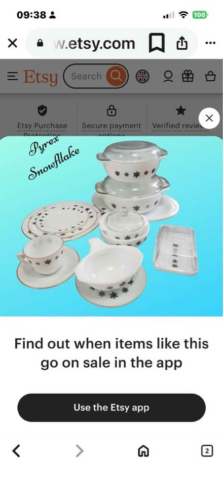Photo of Pyrex snowflake design items (Newark) #1