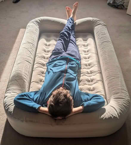 Photo of free Intex "Kidz" air bed with air mattress & hand pump (Grenoside S35) #1