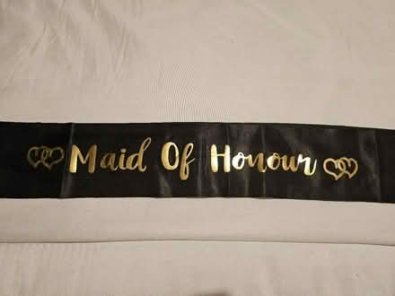 Photo of free Black satin Maid Of Honour sash (Rathcoole, Co. Dublin) #1