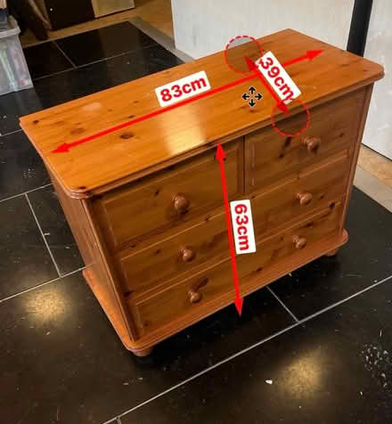 Photo of free Pine chest of drawers (Lambs Green RH12) #1