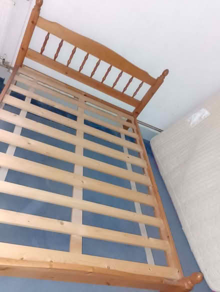Photo of free Solid wood double bed frame (Harringay N4) #2