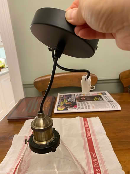 Photo of free Pendant light with glass shade (Mountier Court E11) #2