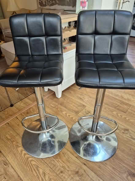 Photo of free Chrome and leather bar stools (Hethersett NR9) #1