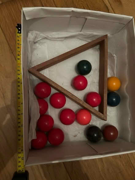 Photo of free Spare snooker balls & triangle (Hemel Hempstead HP3) #1