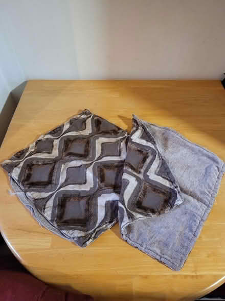 Photo of free 2 brown cushion covers (Ballyclare BT39) #1