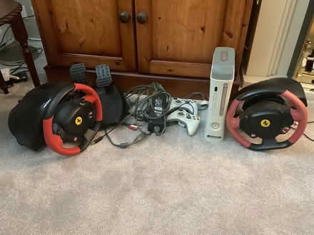 Photo of free Xbox 360 with steering wheels. (Whitnash CV31) #2