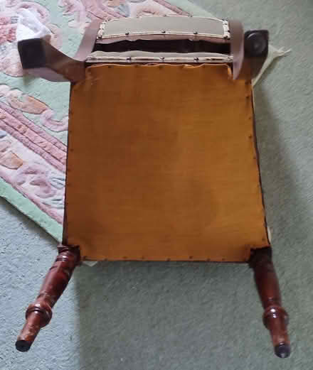 Photo of free Wooden chair with upholstered seat (Pontesford SY5) #4