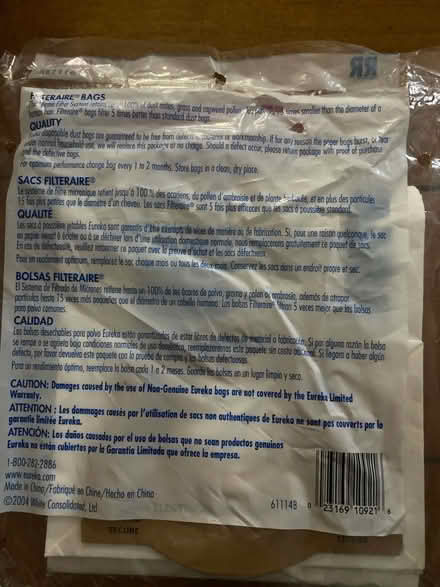 Photo of free Vacuum cleaner bags (New Egypt, 08533) #4