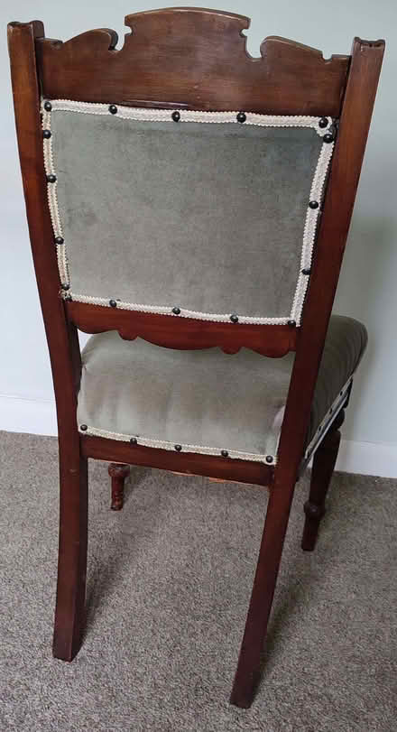 Photo of free Wooden chair with upholstered seat (Pontesford SY5) #2
