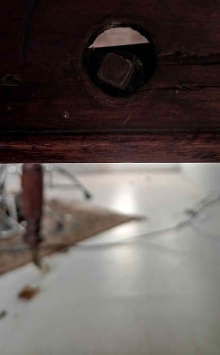 Photo of free Large wooden table on wheels (Patcham) #4