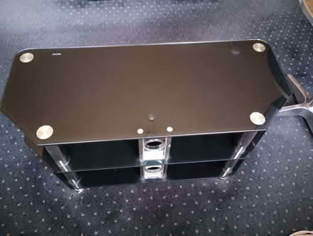 Photo of free Black glass TV stand (Harringay N4) #3