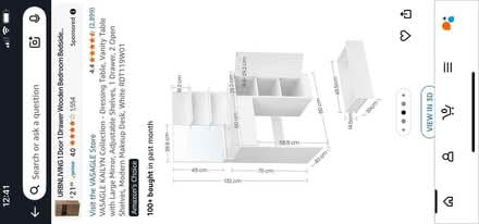 Photo of free Vanity Desk with Mirror (Knighton LE2) #2