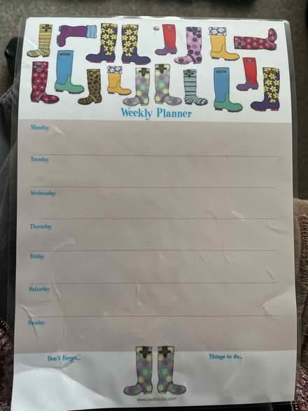 Photo of free Laminated A4 weekly planner (Moortown LS17) #1