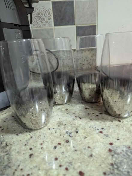 Photo of free 4 Silver ended large glass tumblers (Grangeway area NN10) #1