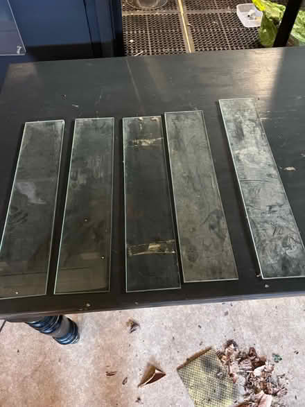 Photo of free Glass shelves (Lambs Green RH12) #1