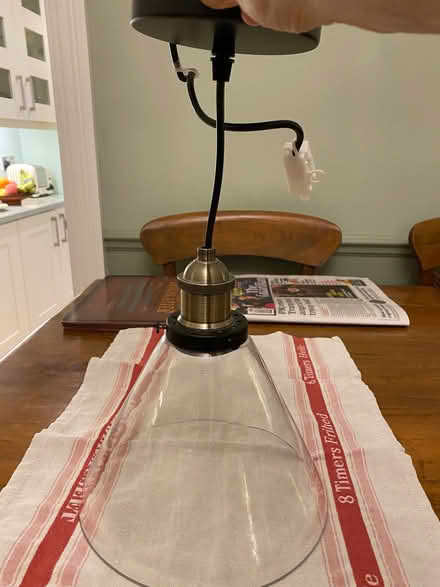 Photo of free Pendant light with glass shade (Mountier Court E11) #4