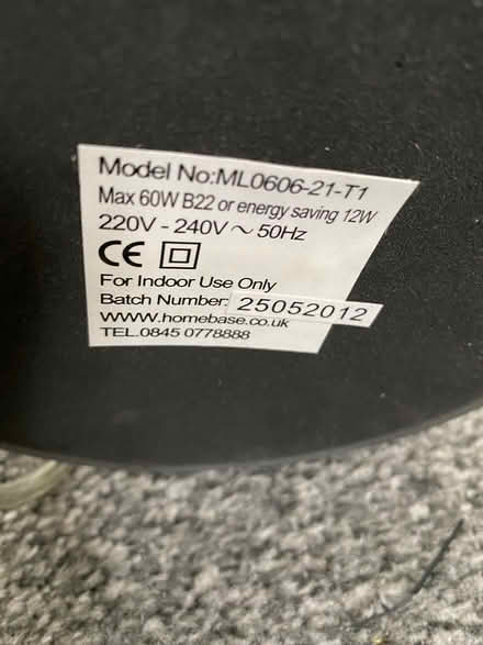 Photo of free Cram bedroom lamp (Mytchett. GU16) #2