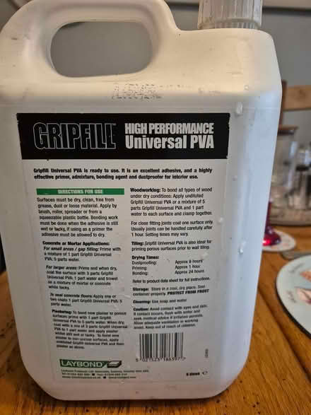 Photo of free Gripfill Universal PVA (WR3 Barbourne) #2