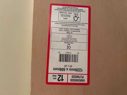 Photo of free Hardwood plywood 4ft x 2ft (Ware SG12) #1