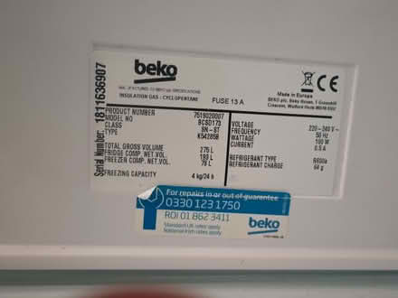 Photo of free Integrated Fridge Frieezer (islington N1) #2