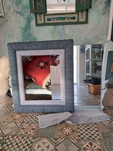 Photo of free Large Mirror and Upholstered Frame (Rosudgeon TR20) #2