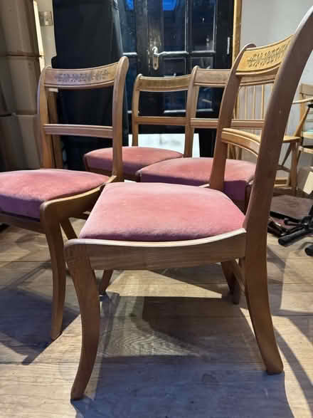 Photo of free 4 antique dining chairs (Hamm Court TW17) #4