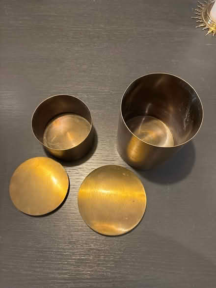 Photo of free 2 x decorative gold pots (SW11) #2