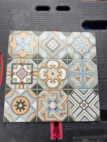 Photo of free 3 coloured tiles. 31cm x 31cm (Stoke on Trent. ST6) #1