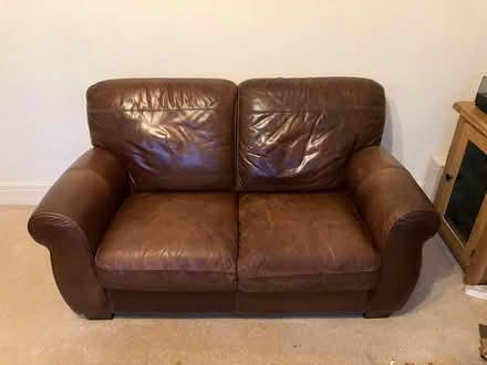 Photo of free 2 seater Leather sofa (Cheadle Hulme SK8) #1