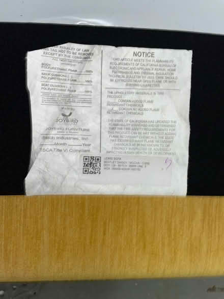 Photo of free Yellow Fabric Couch and Footstool (Mundelein) #4