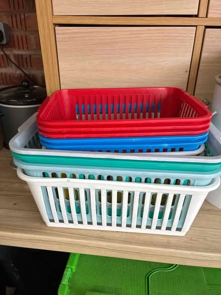 Photo of free Plastic storage baskets (mixed) (PR4 2FH) #1