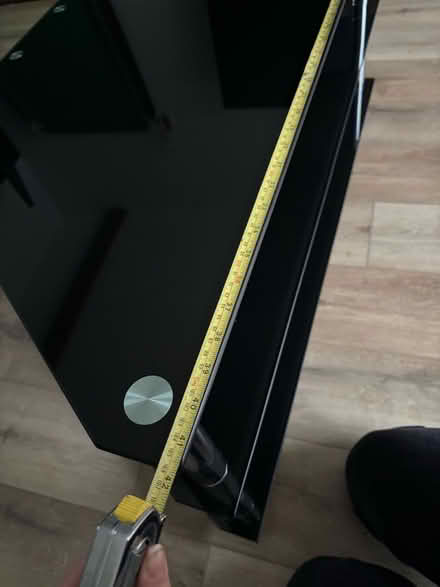 Photo of free Black glass corner tv stand with chrome legs (Teddington TW11) #4